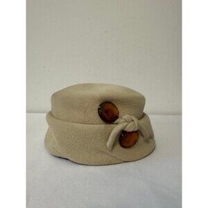 Vintage retro and PILLBOX HAT VELOUR GINA ORIGINAL THE HECHT CO